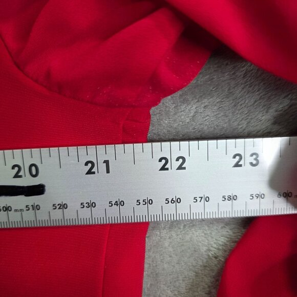 Womens EST. 1946 Red Tunic Top Ruffle Sleeves V Neck Polyester Blend Size XL - Picture 8 of 10